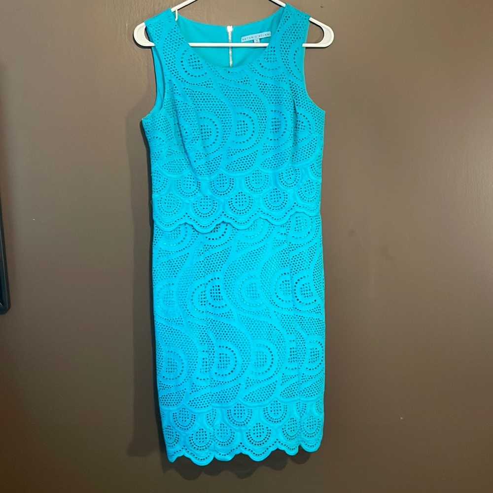 Beautiful aqua Antonio Melani dress.  Gorgeous for summer wedding!
